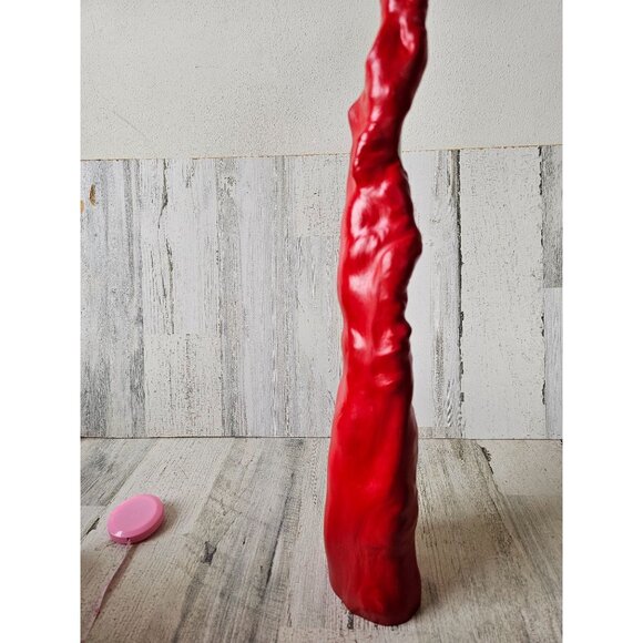 Unique wooden Santa string lights tree decor red glitter - Picture 7 of 9